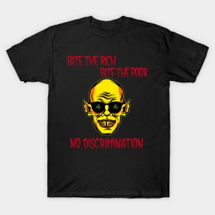 Bite The Rich, Bite The Poor Funny Halloween Design T-Shirt